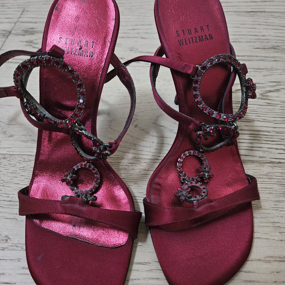 Stuart Weitzman Women's Burgundy Sandals